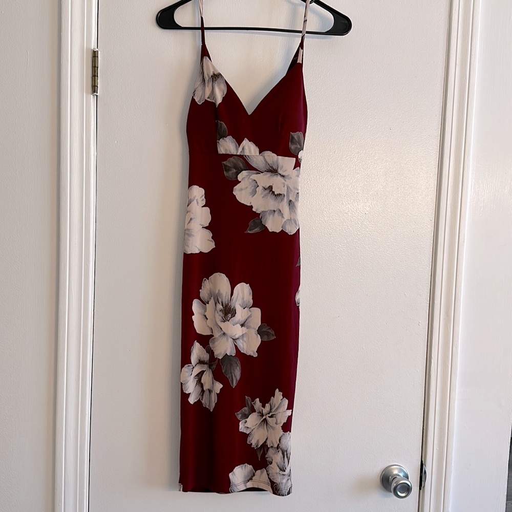 Floral Burgundy dress